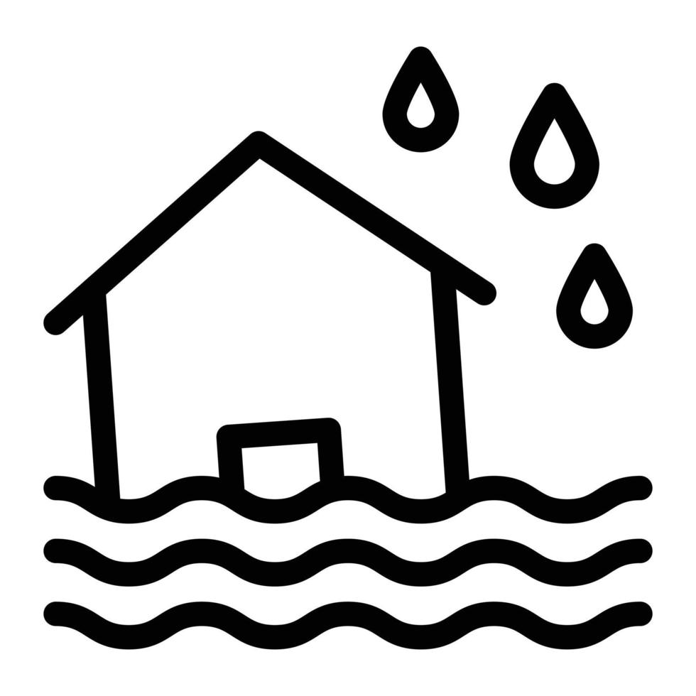 casa ilustração vetorial de inundação em ícones de uma qualidade background.premium symbols.vector para conceito e design gráfico. vetor