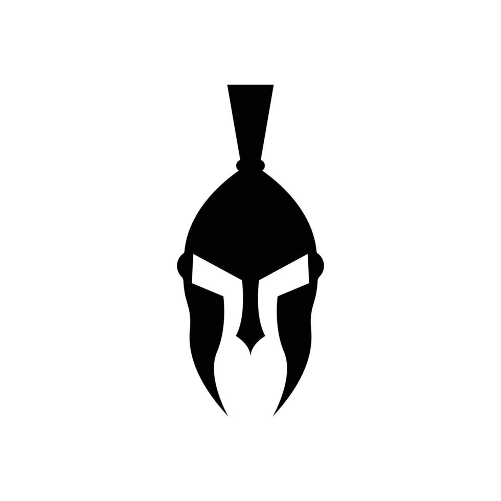 modelo de design de ícone de logotipo de capacete espartano vetor