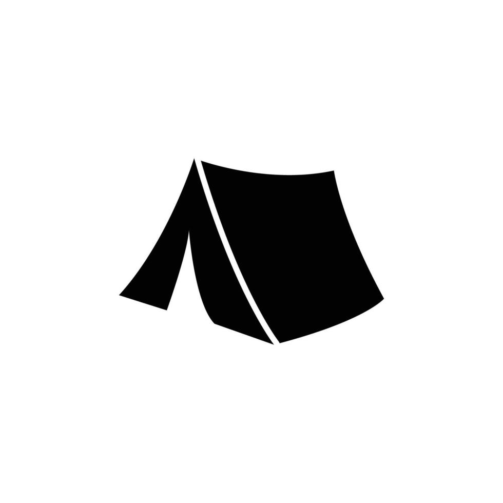 modelo de design de ícone de barraca de acampamento vetor