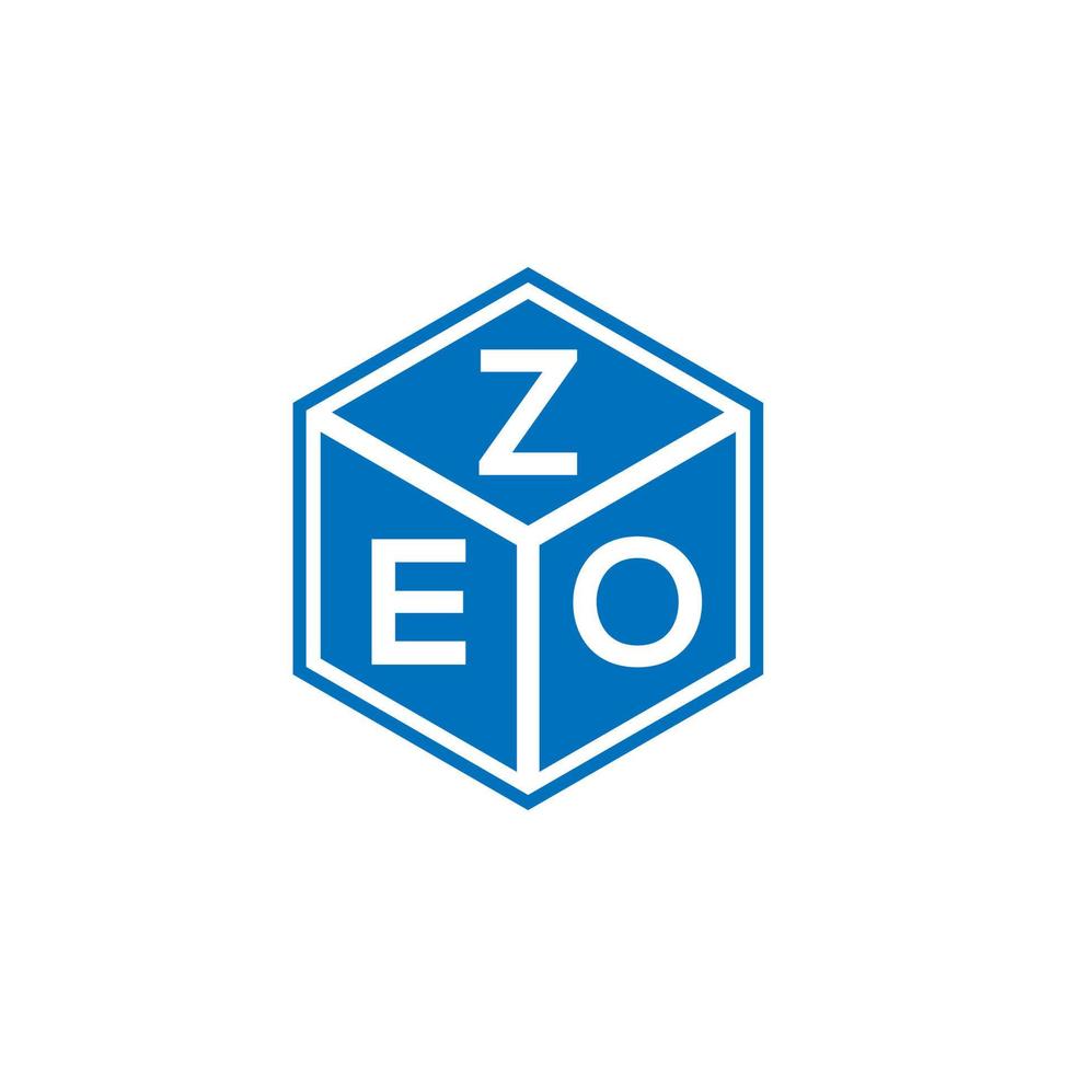 design de logotipo de carta zeo em fundo branco. conceito de logotipo de carta de iniciais criativas zeo. design de carta zeo. vetor