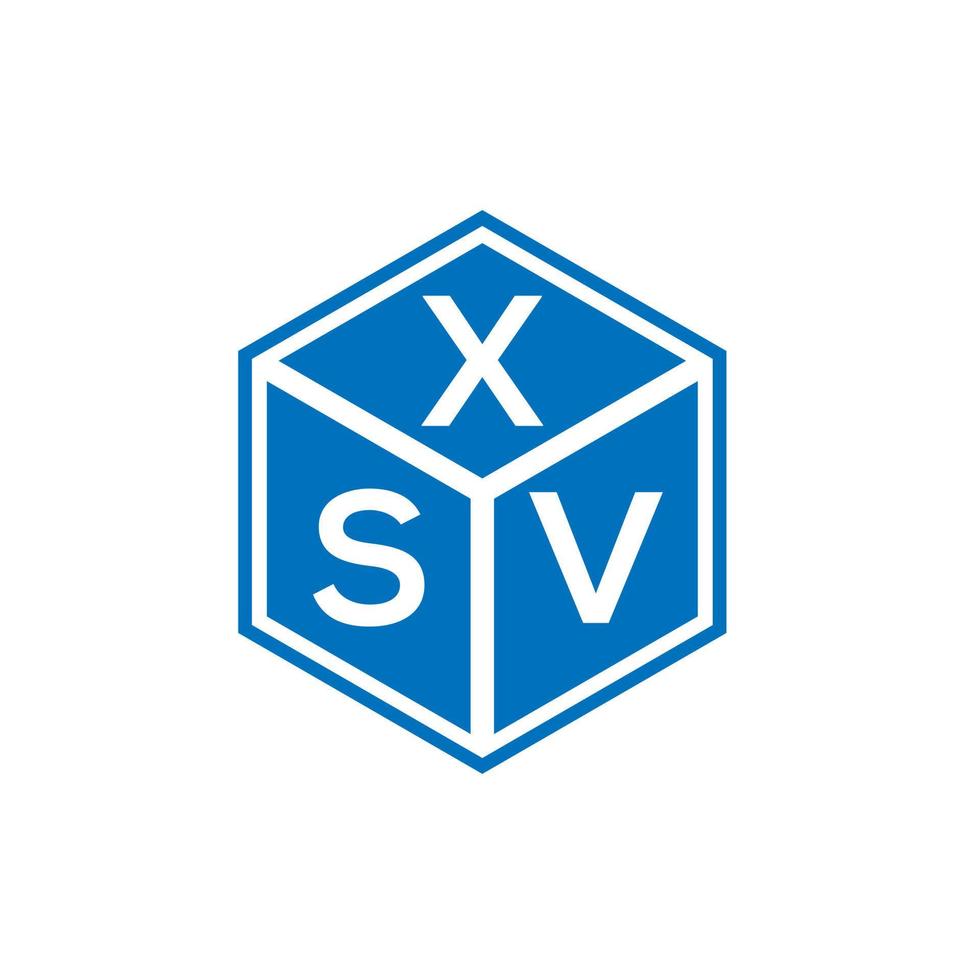 design de logotipo de carta xsv em fundo branco. conceito de logotipo de letra de iniciais criativas xsv. design de letra xsv. vetor