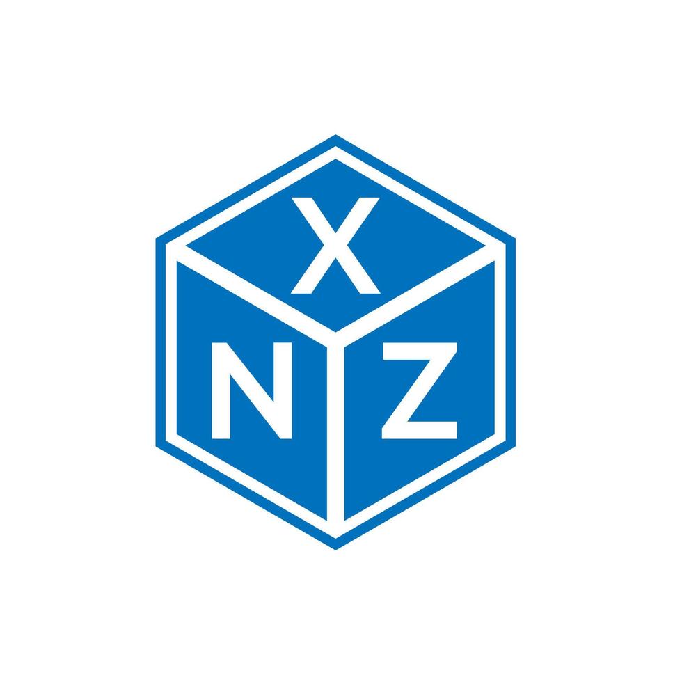 design de logotipo de carta xnz em fundo branco. conceito de logotipo de letra de iniciais criativas xnz. design de letra xnz. vetor