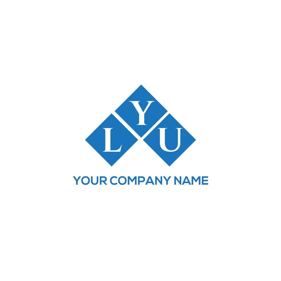 lyu carta logotipo design em fundo branco. conceito de logotipo de letra de iniciais criativas lyu. design de letra lyu. vetor