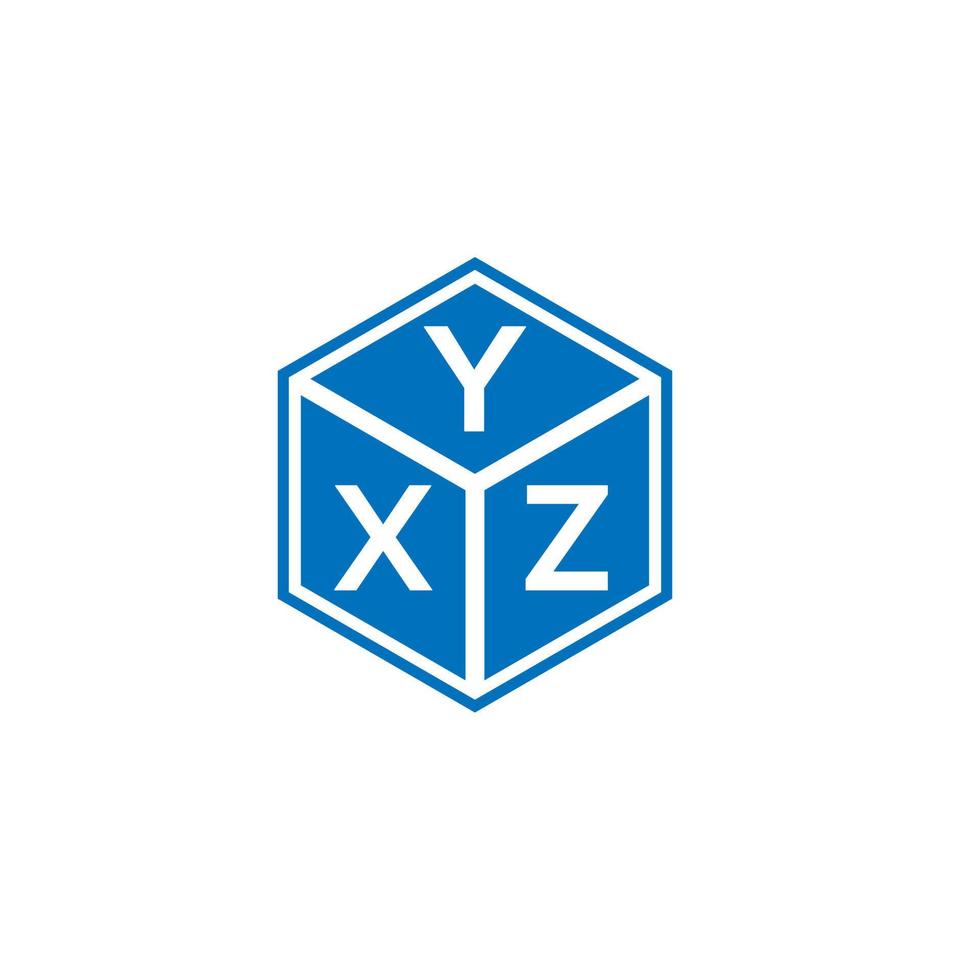 design de logotipo de letra yxz em fundo branco. conceito de logotipo de letra de iniciais criativas yxz. design de letra yxz. vetor