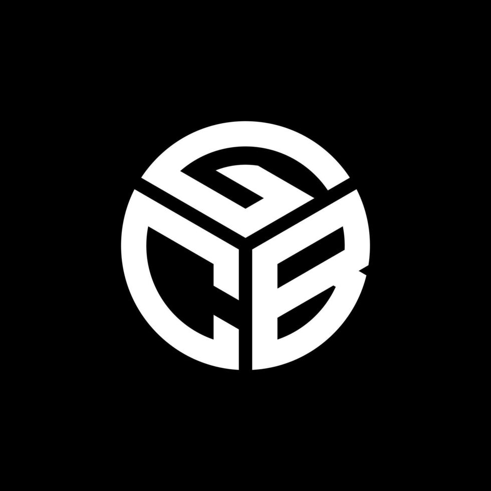 design de logotipo de carta gca em fundo preto. conceito de logotipo de carta de iniciais criativas gca. design de letra gca. vetor