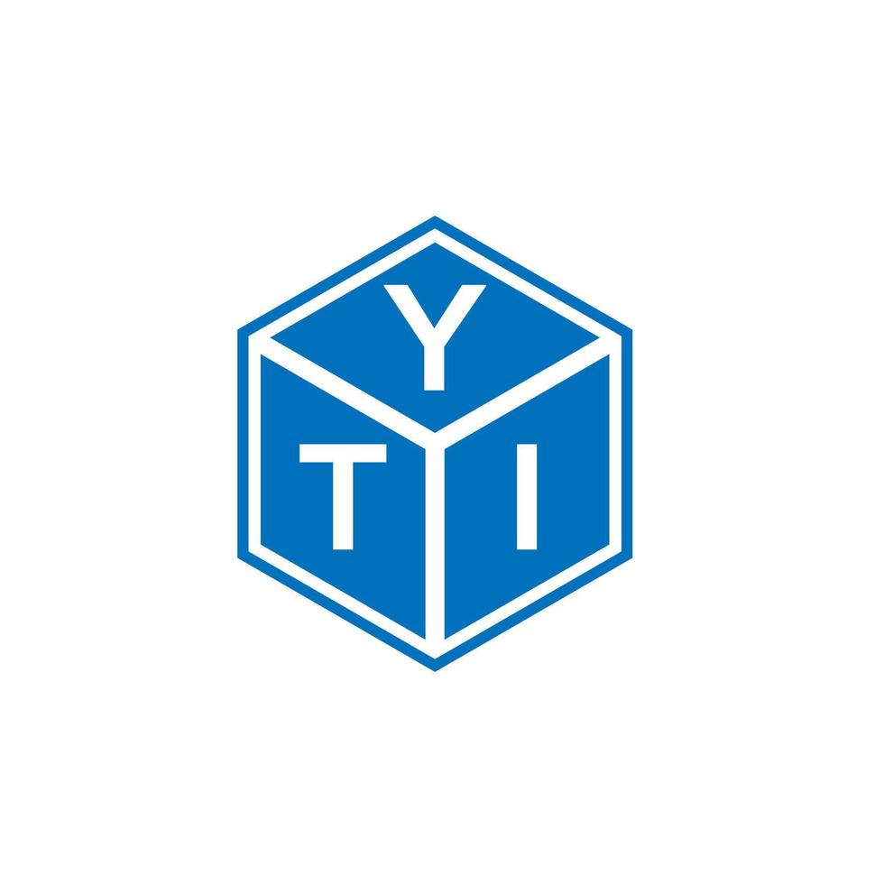 design de logotipo de letra yti em fundo branco. conceito de logotipo de letra de iniciais criativas yti. design de letras yti. vetor