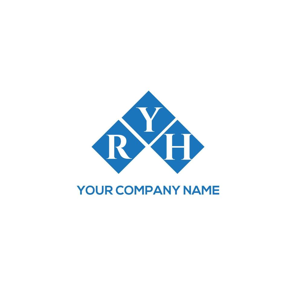 design de logotipo de letra ryh em fundo branco. conceito de logotipo de letra de iniciais criativas ryh. design de letra ryh. vetor
