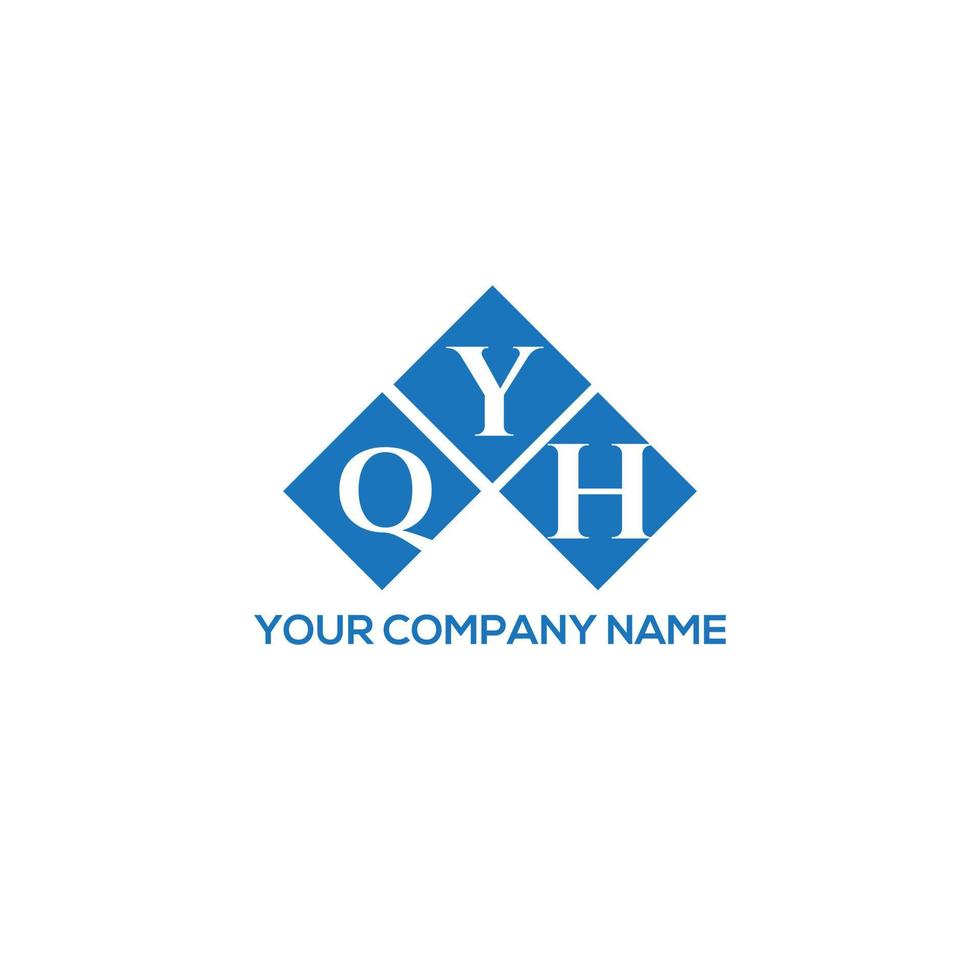 design de logotipo de carta qyh em fundo branco. conceito de logotipo de letra de iniciais criativas qyh. design de letra qyh. vetor