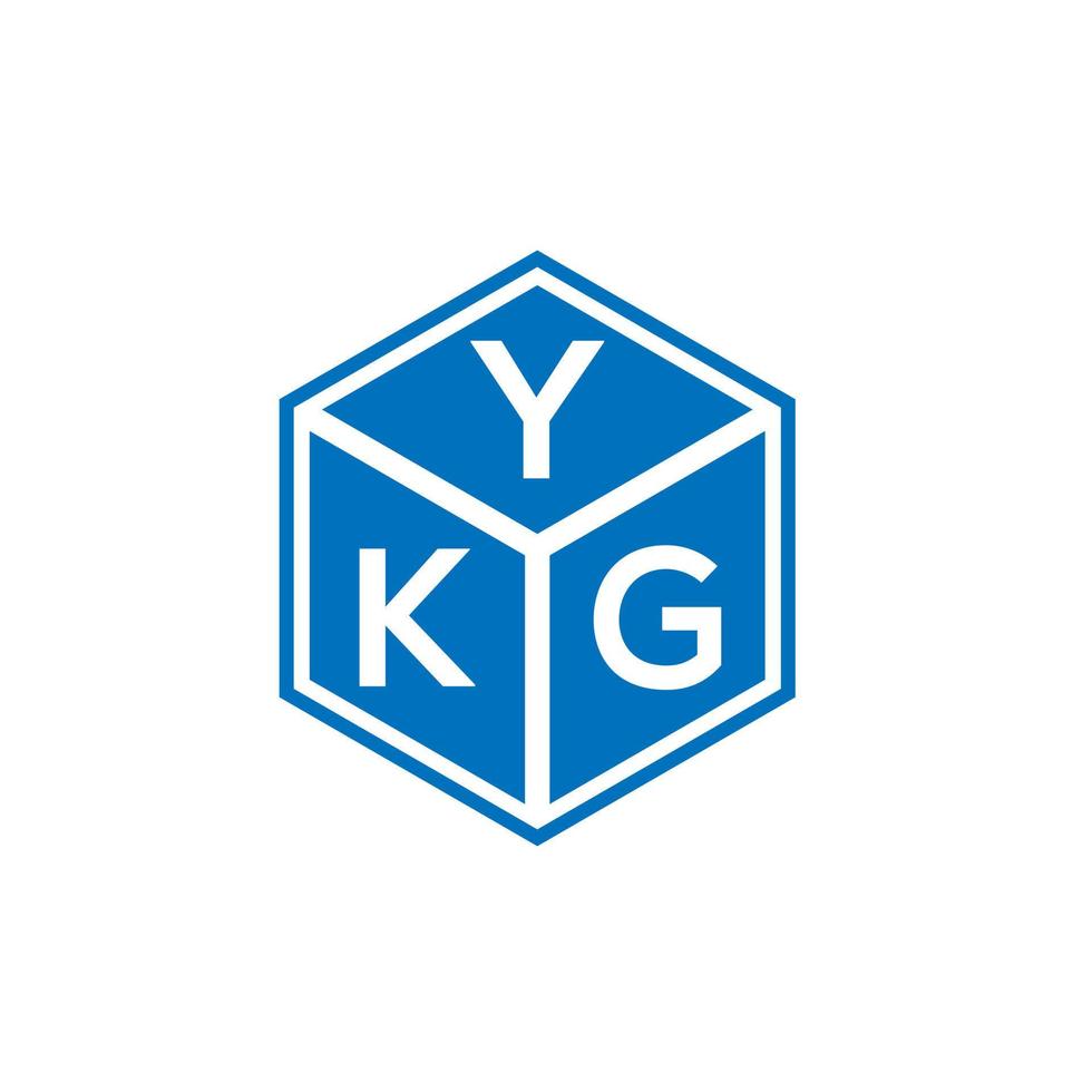 design de logotipo de carta ykg em fundo branco. conceito de logotipo de letra de iniciais criativas ykg. design de letra ykg. vetor
