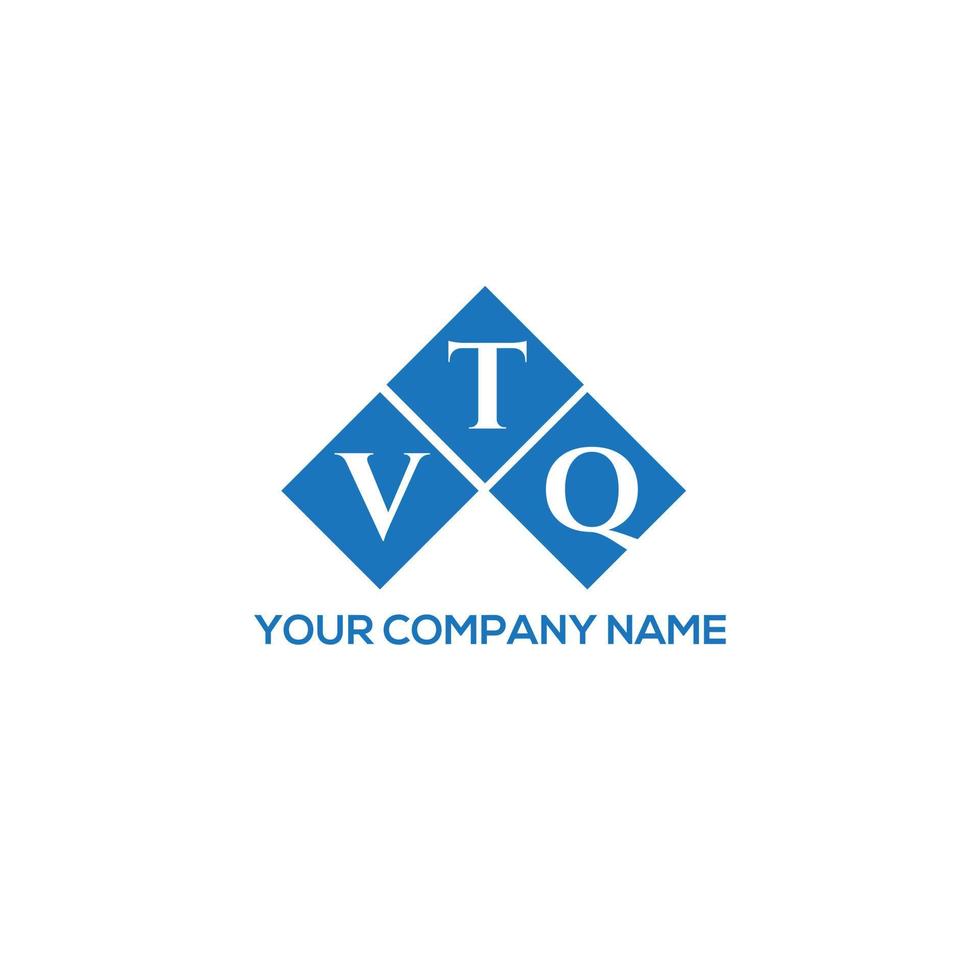 design de logotipo de letra vtq em fundo branco. conceito de logotipo de letra de iniciais criativas vtq. design de letras vtq. vetor