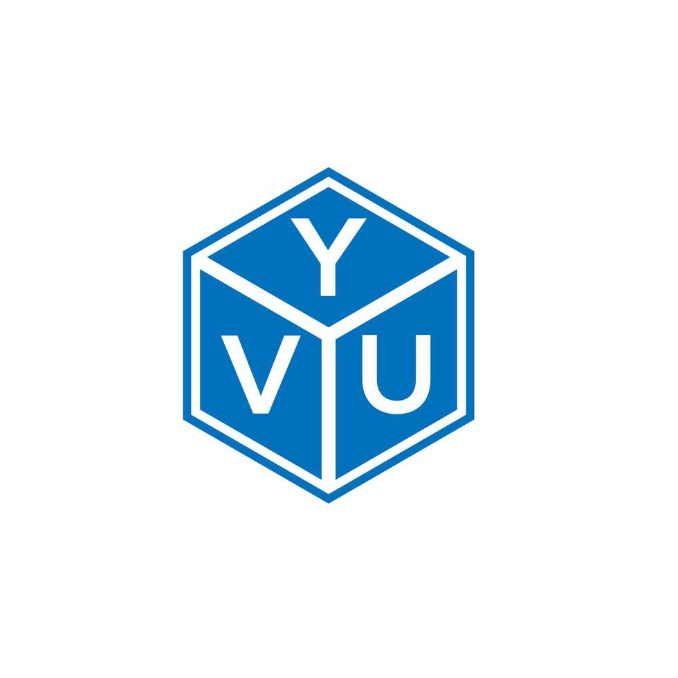 design de logotipo de letra yvu em fundo branco. conceito de logotipo de letra de iniciais criativas yvu. design de letra yvu. vetor