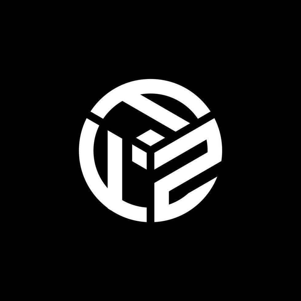 design de logotipo de carta ffz em fundo preto. conceito de logotipo de letra de iniciais criativas ffz. design de letra ffz. vetor