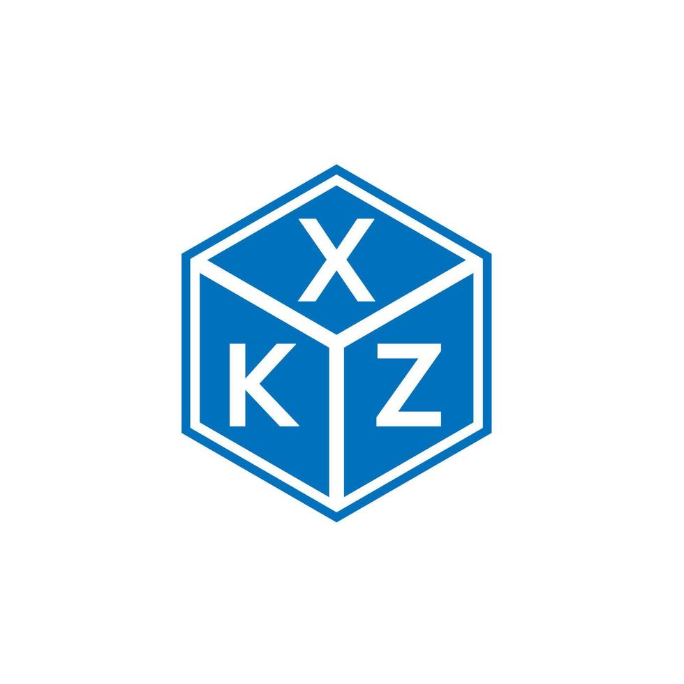design de logotipo de carta xkz em fundo branco. conceito de logotipo de letra de iniciais criativas xkz. design de letra xkz. vetor