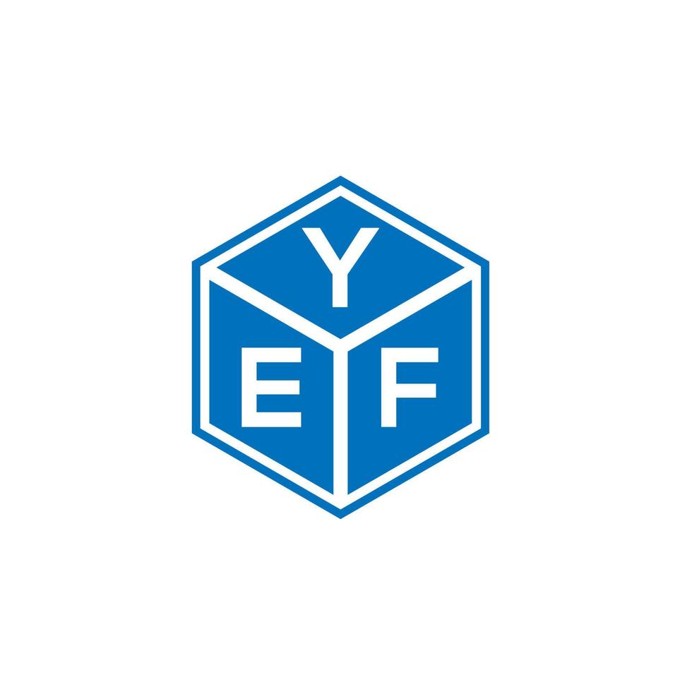 yef carta logotipo design em fundo branco. conceito de logotipo de letra de iniciais criativas yef. yef design de letras. vetor