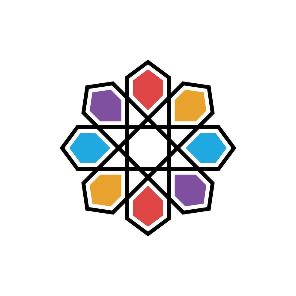 modelo de design de logotipo em mosaico. ilustração em vetor logotipo geométrico colorido no estilo de quebra-cabeça. rótulo de ícone gráfico losango. distintivo de símbolo quadrado abstrato moderno isolado no fundo