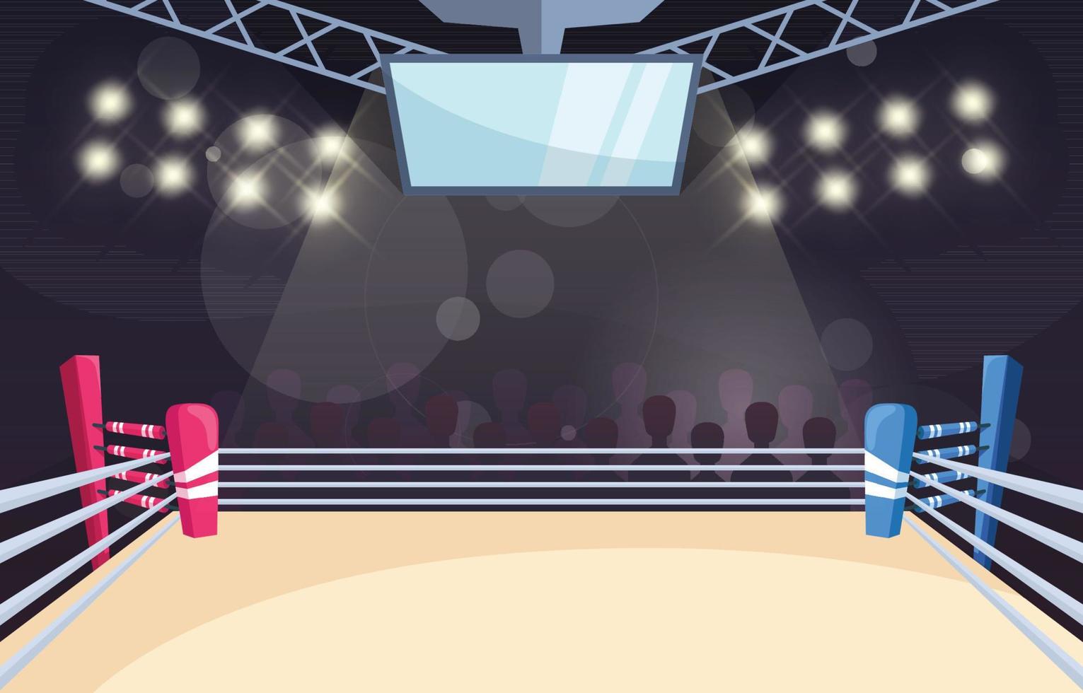 fundo de ringue de boxe vetor