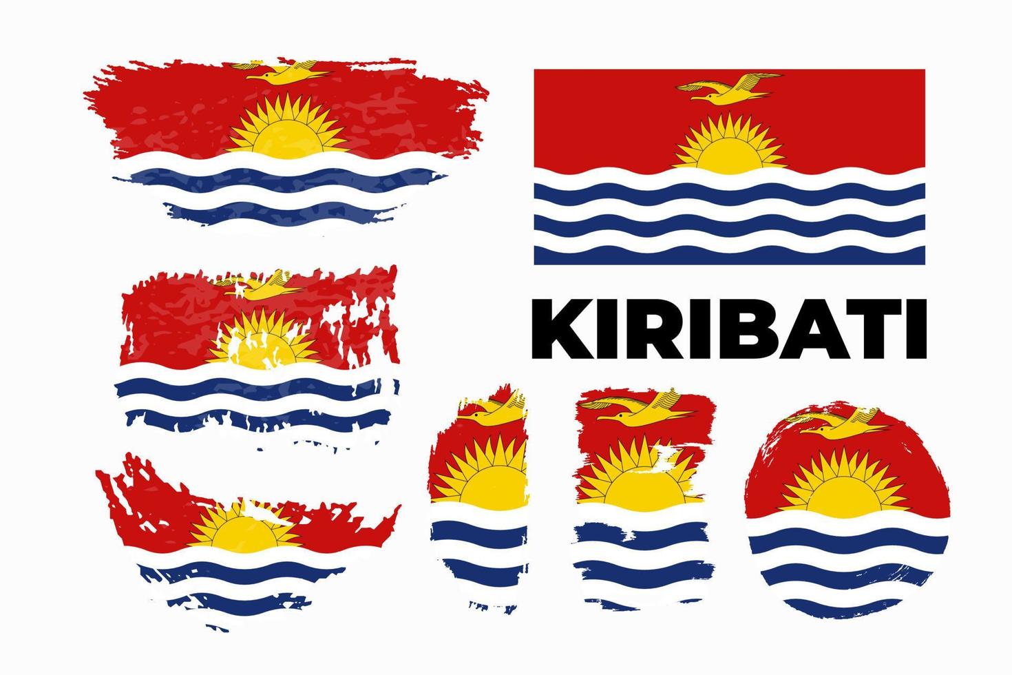 pincel pintado bandeira grunge do país de kiribati. dia da independência de kiribati. fundo de bandeira de escova de grunge pintado criativo abstrato. ilustração vetorial vetor