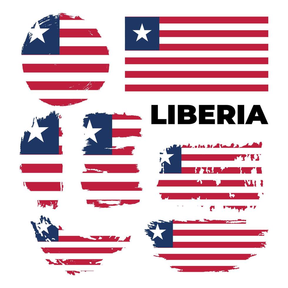 bandeira artística de pincel aquarela suja do país da Libéria. feliz dia da independência do fundo da libéria. ilustração vetorial vetor