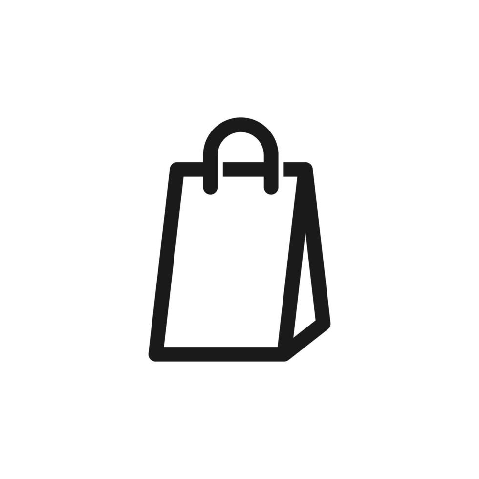 ícone de bolsa. ícone de sacola de compras. logotipo do saco. ilustração vetorial de saco. vetor