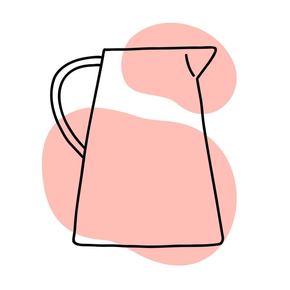 lineart de ícone de café, ilustração vetorial de cor simples e calma vetor