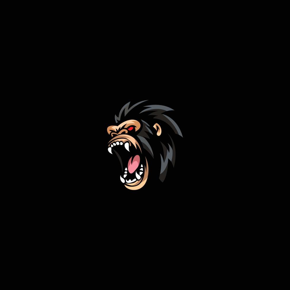 logotipo do gorila irritado.eps vetor