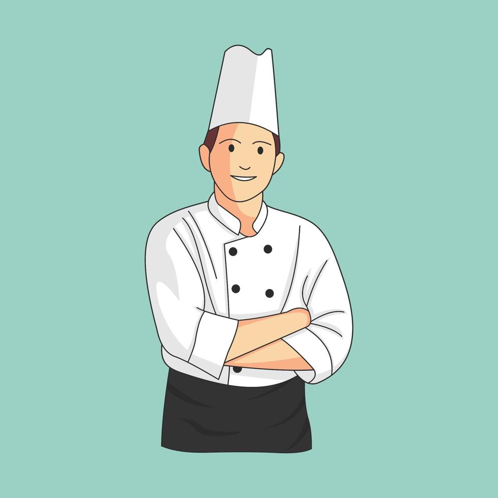 personagem de chef de ilustração vetor