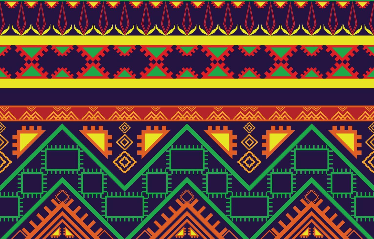 desenho de fundo tradicional geométrico oriental tribal padrão étnico para tapete, papel de parede, roupas, embrulho, batik, tecido, estilo de bordado de ilustração vetorial. vetor