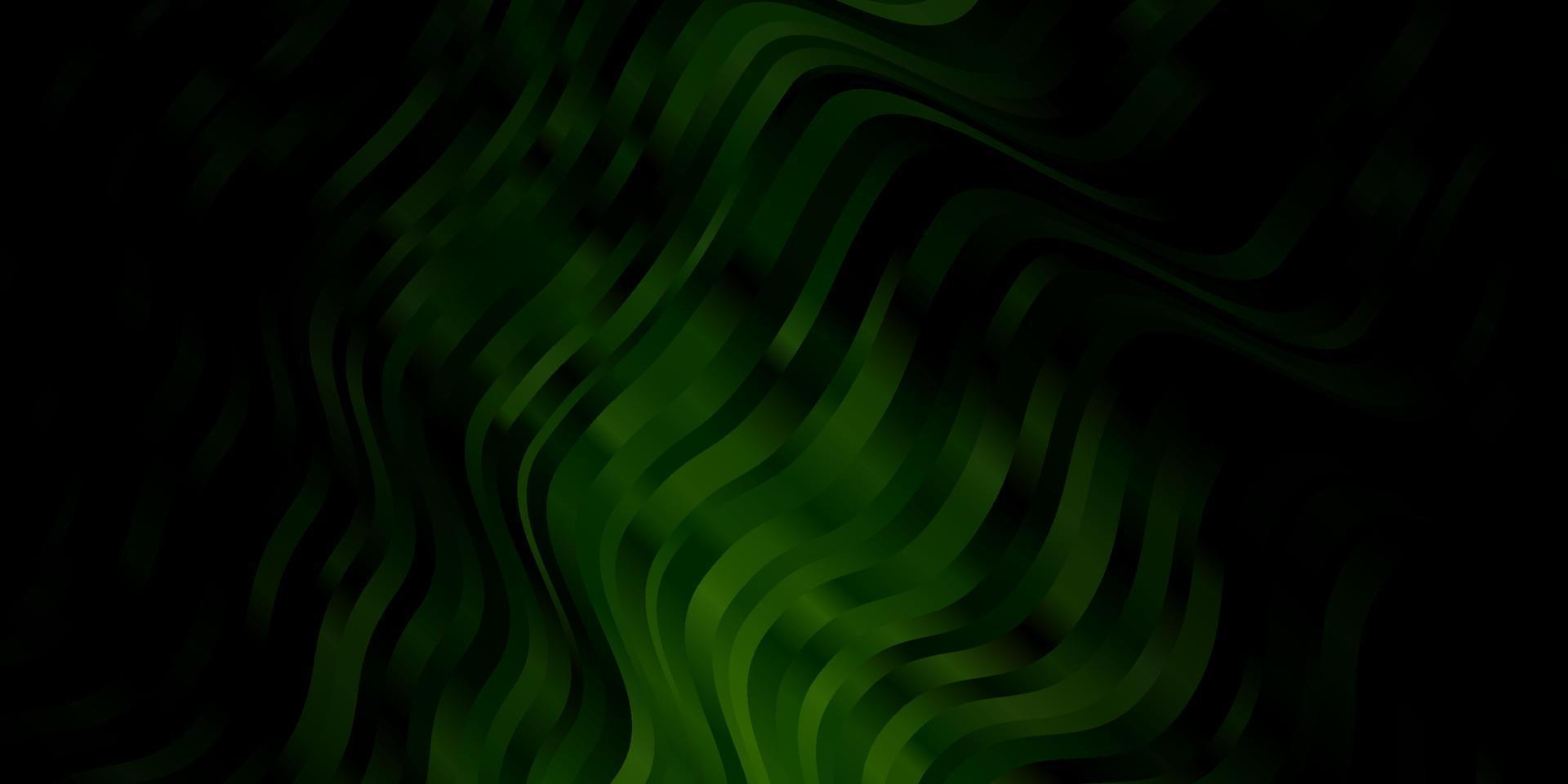 pano de fundo vector verde escuro com curvas.