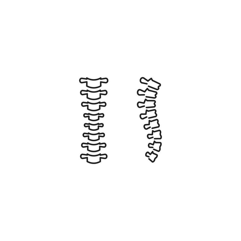 coluna vertebral. modelo de ícone de vetor