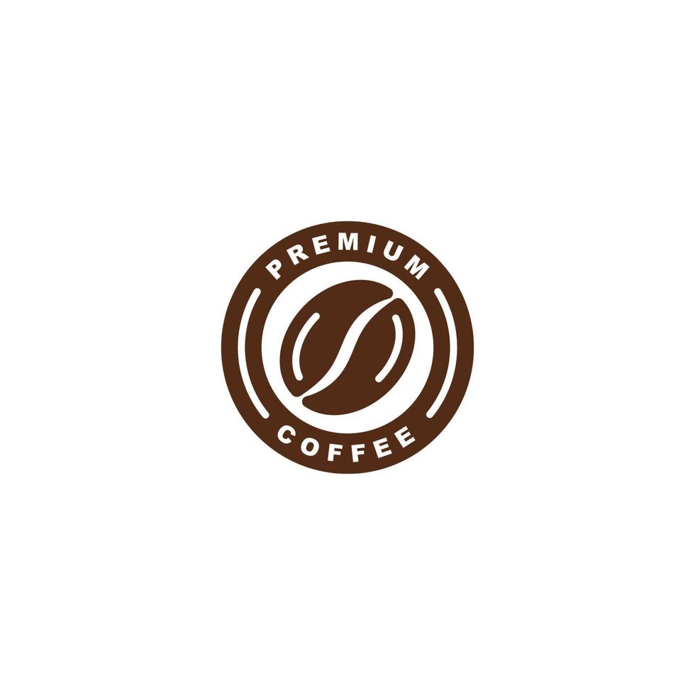 café de qualidade premium, melhor produto. modelo de ícone de logotipo de vetor