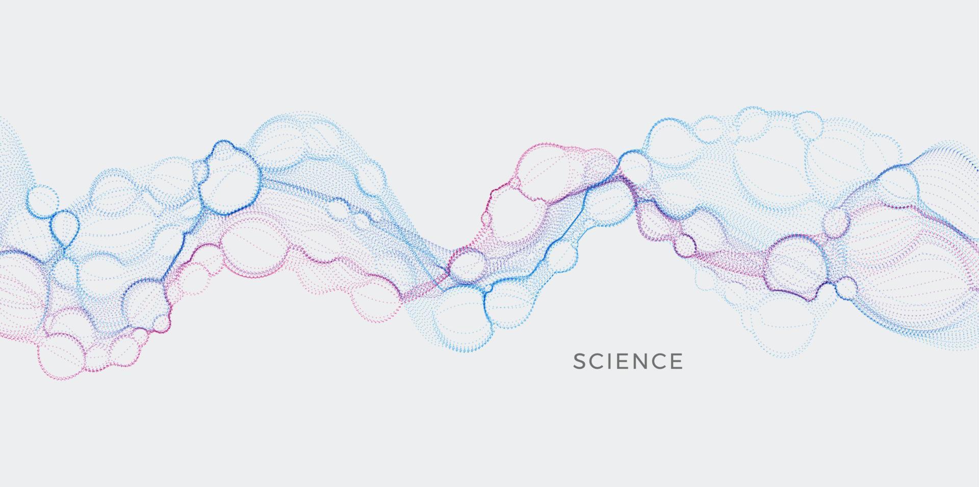 fundo de fluxo de partículas fluidas vetor abstrato. ilustração vetorial de vírus