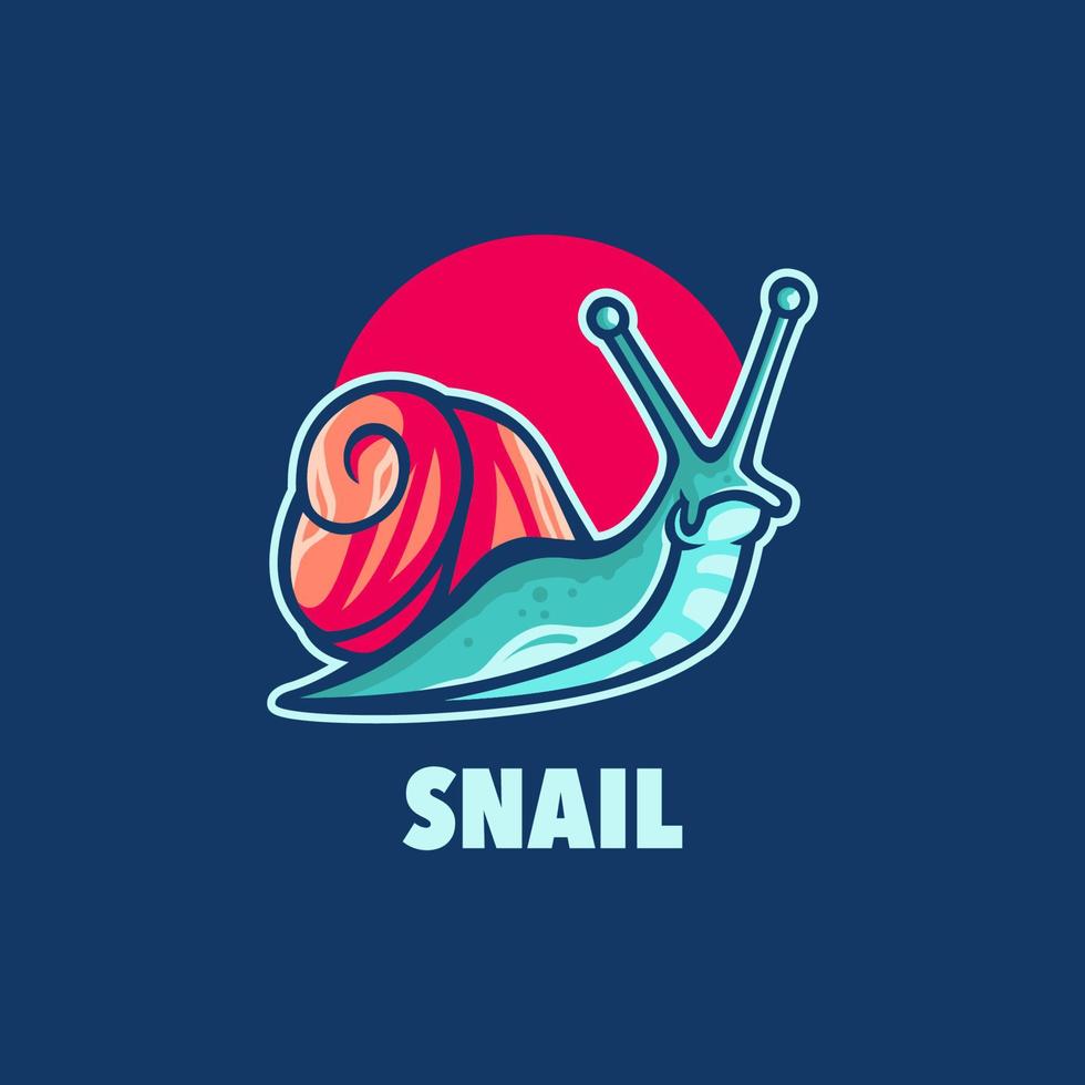 logotipo de mascote de caracol para jogos ou emblemas de esport vetor