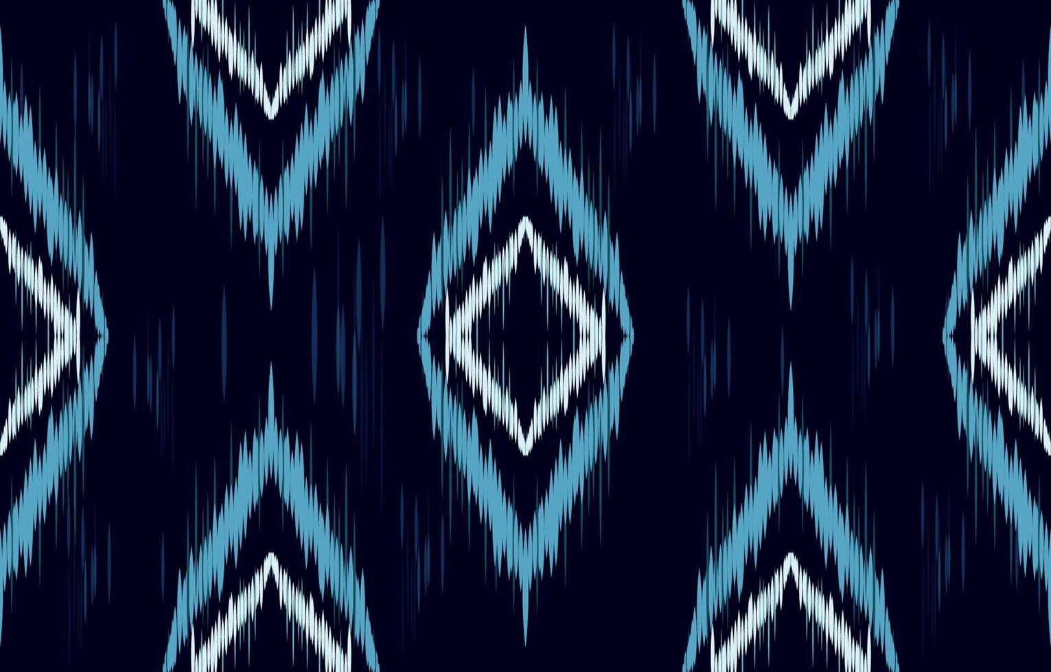 tecido ikat sem costura padrão geométrico étnico tradicional bordado style.design para fundo, tapete, tapete, sarongue, roupas, ilustração vetorial. vetor