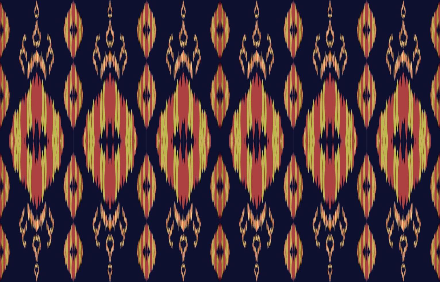 tecido ikat sem costura padrão geométrico étnico tradicional bordado style.design para fundo, tapete, tapete, sarongue, roupas, ilustração vetorial. vetor