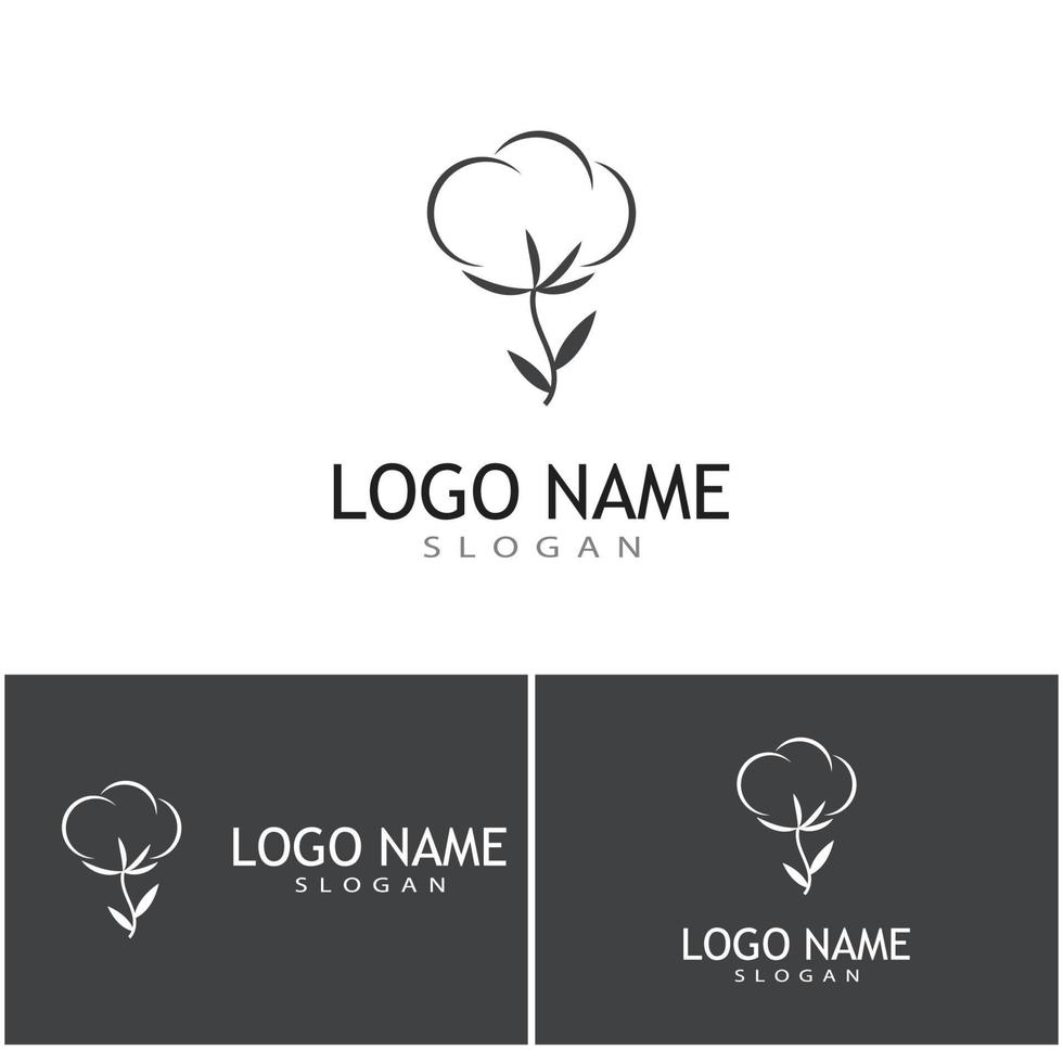 algodão logotipo modelo vetor símbolo natureza