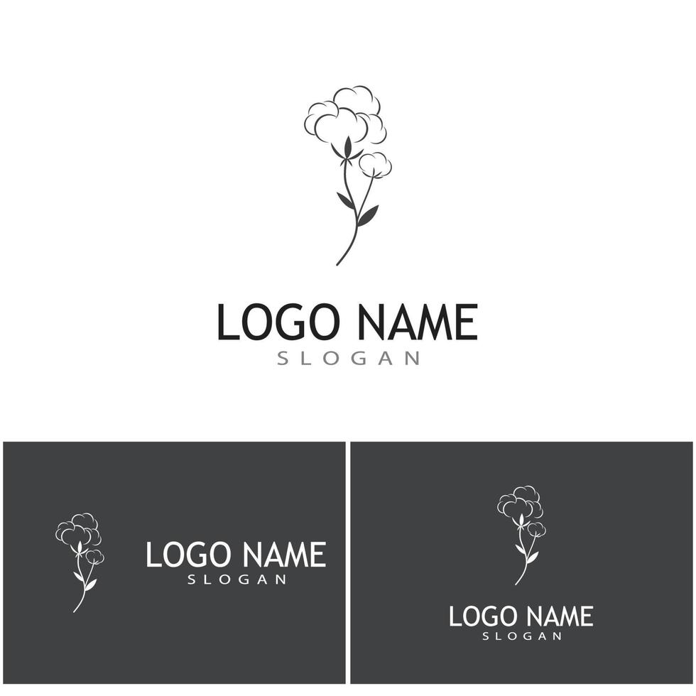 algodão logotipo modelo vetor símbolo natureza