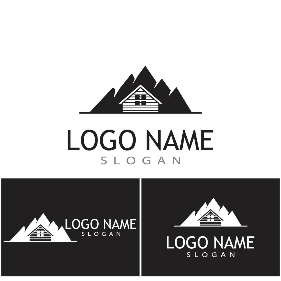 ícone da montanha logotipo modelo ilustração vetorial design vetor