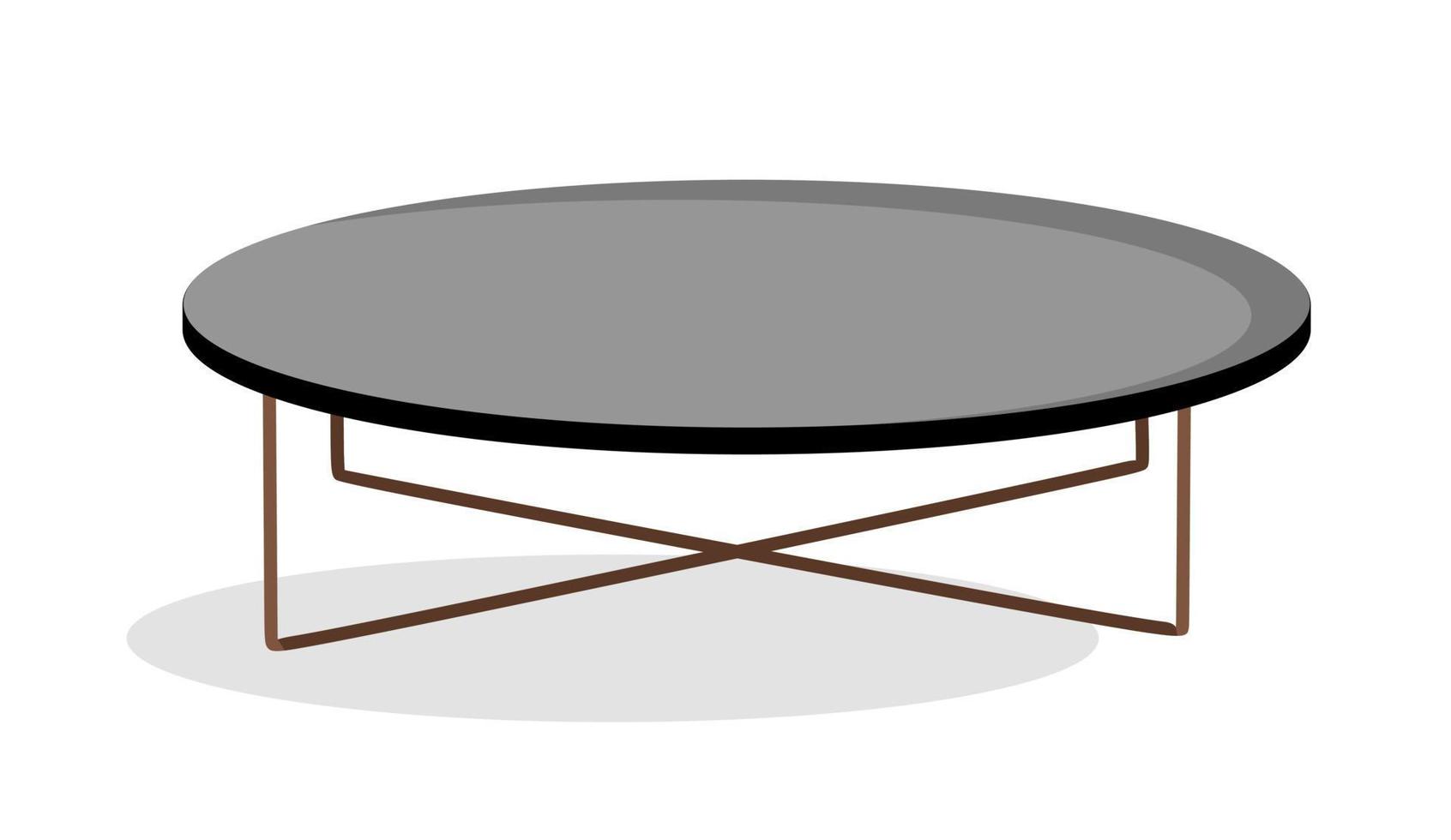 ilustração em vetor de móveis de mesa de café interior moderno em um estilo simples isolado