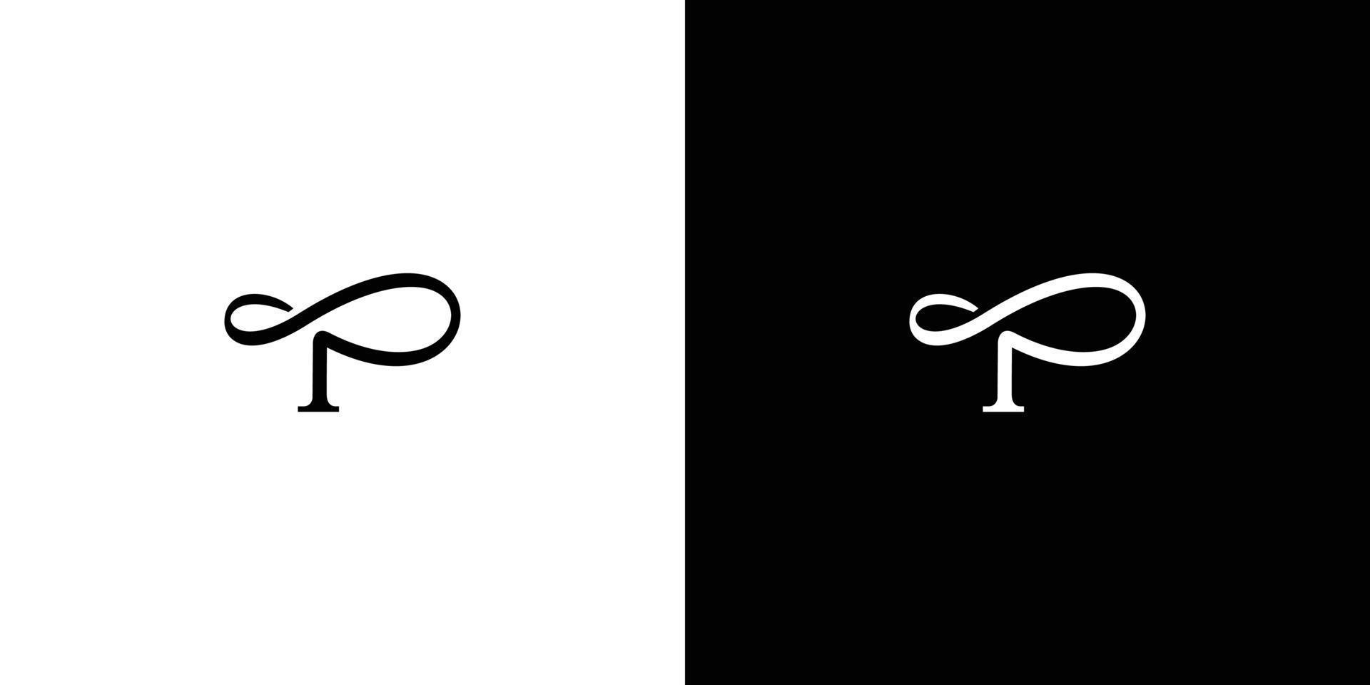 design de logotipo infinito letra p exclusivo e moderno vetor
