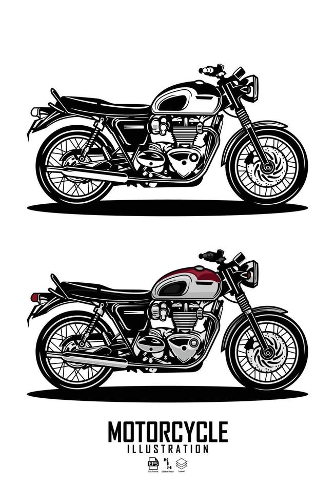 ilustração de motocicleta 1 formato pronto eps 10.eps vetor