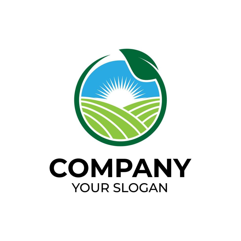 design de logotipo de agricultura vetor