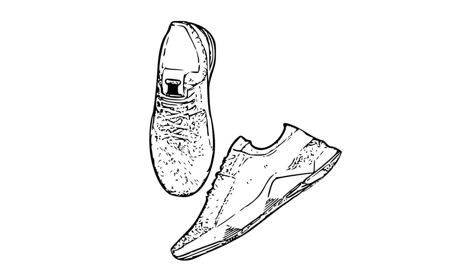 ilustração de sapatos isolados em branco vetor