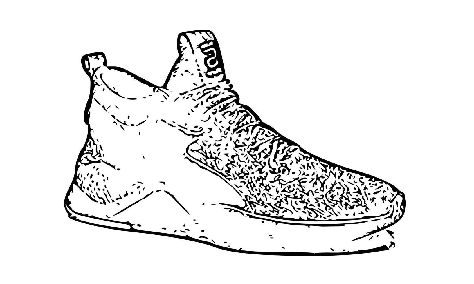ilustração de sapatos isolados em branco vetor
