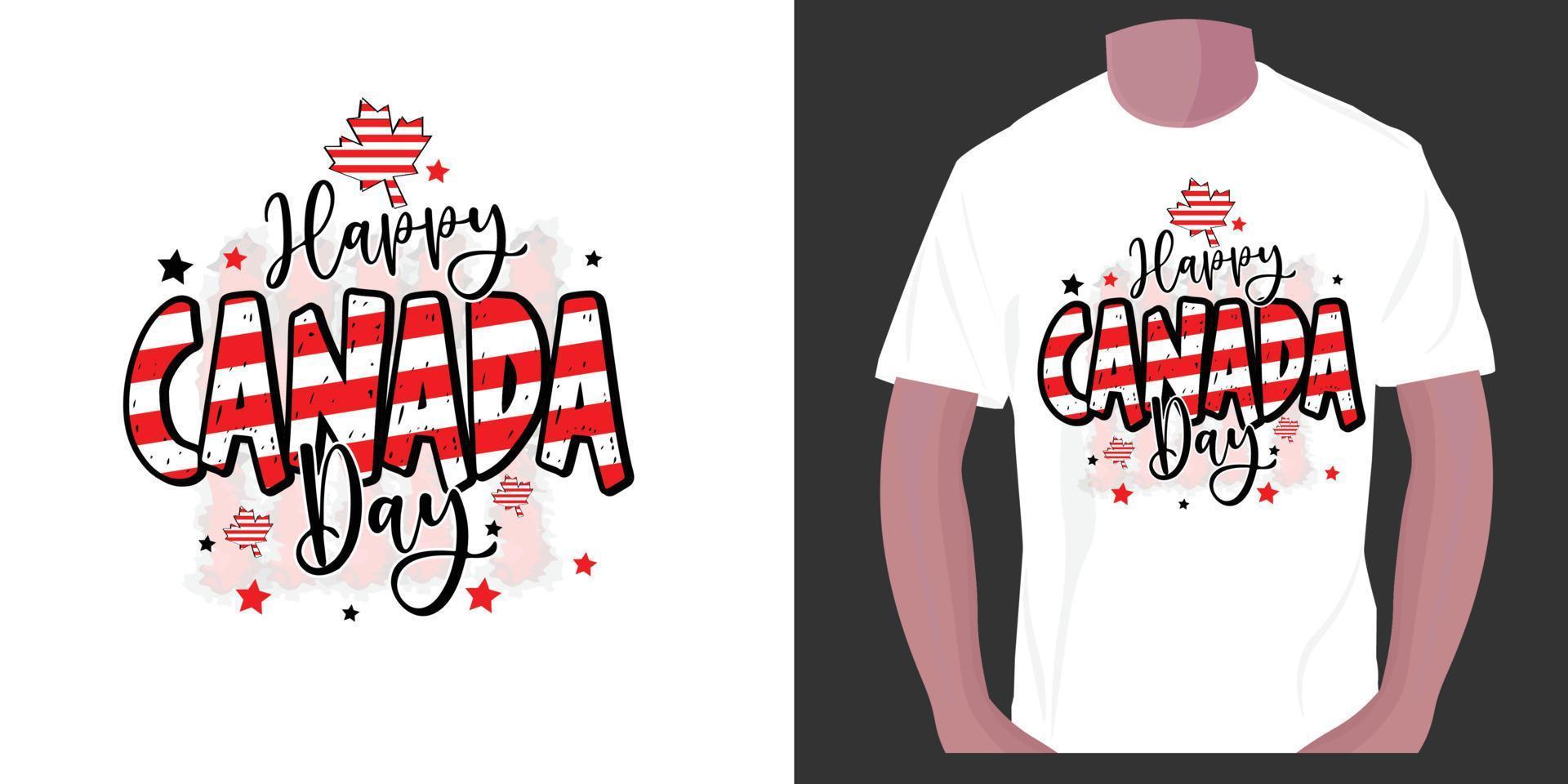 design de camiseta do dia do canadá, design de camiseta de sublimação do dia do canadá. vetor