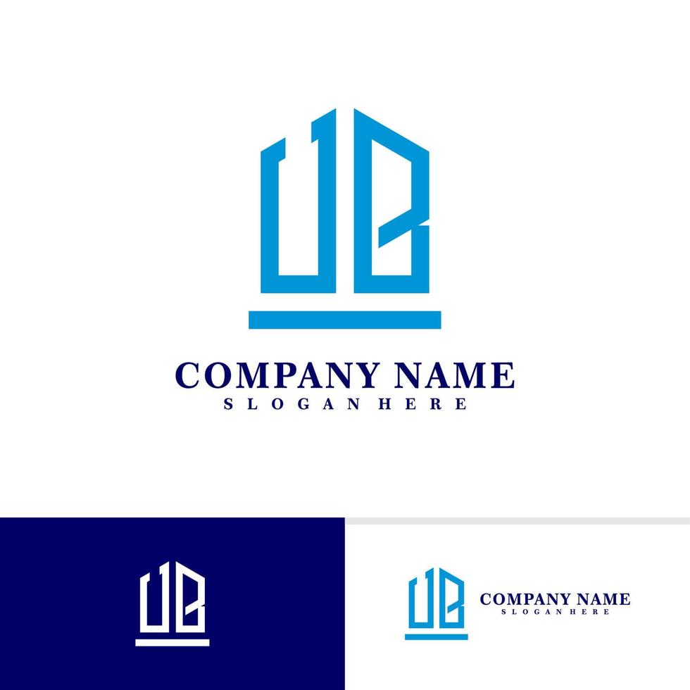 modelo de vetor de design de logotipo ub inicial, conceitos criativos de design de logotipo ub