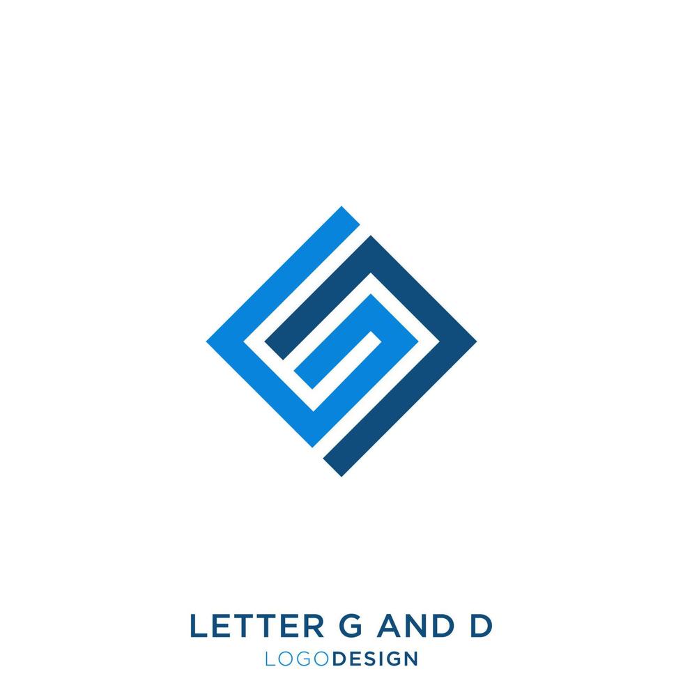 vetor de design de logotipo de piso gd