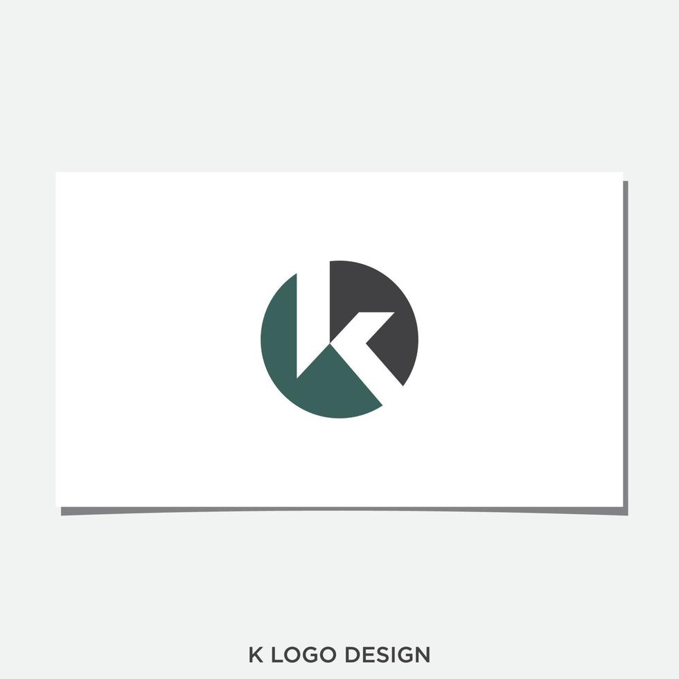 k vetor de design de logotipo de espaço negativo