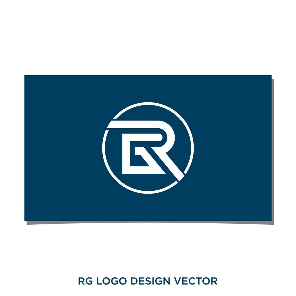 vetor de design de logotipo de círculo rg ou gr
