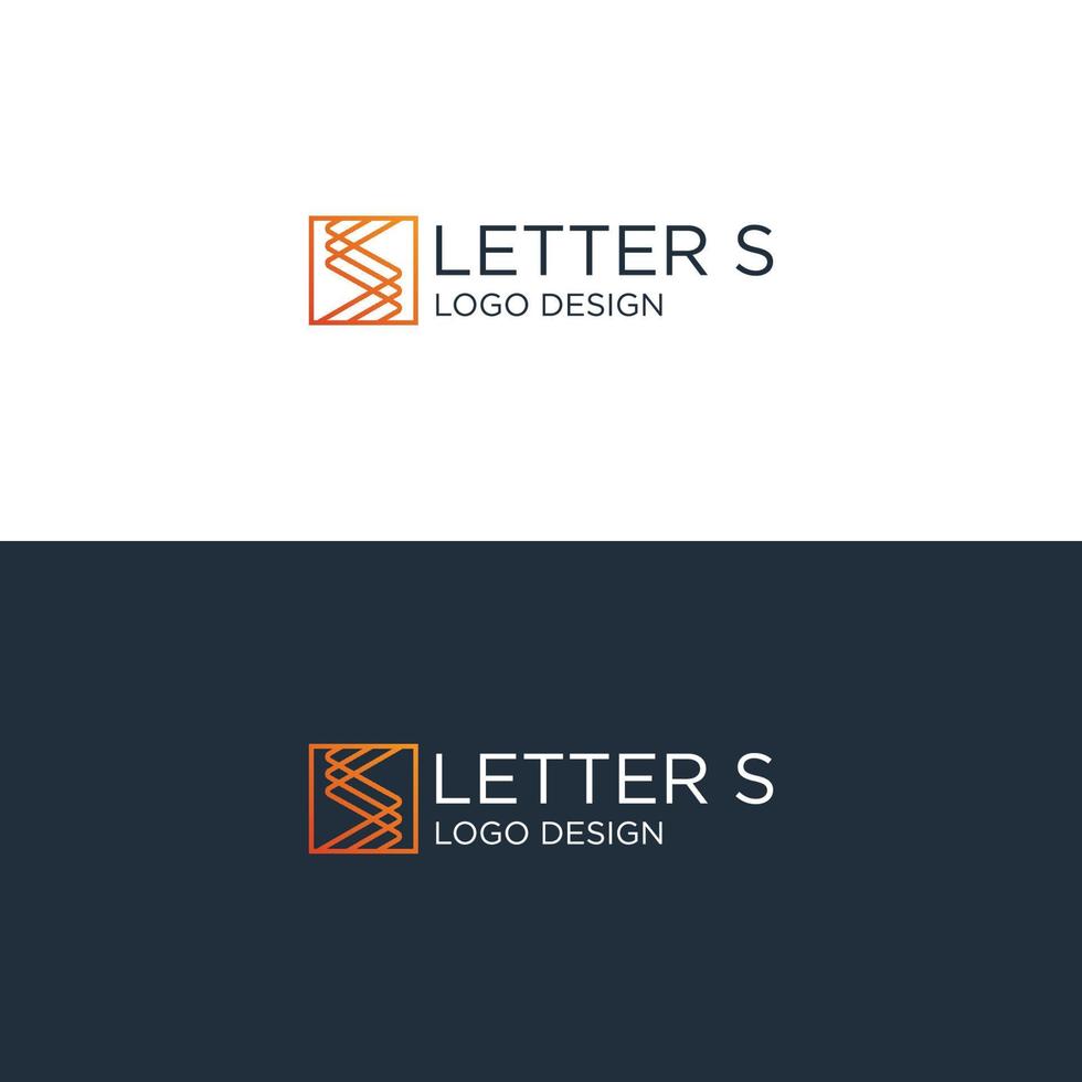 vetor de design de logotipo inicial triplo s