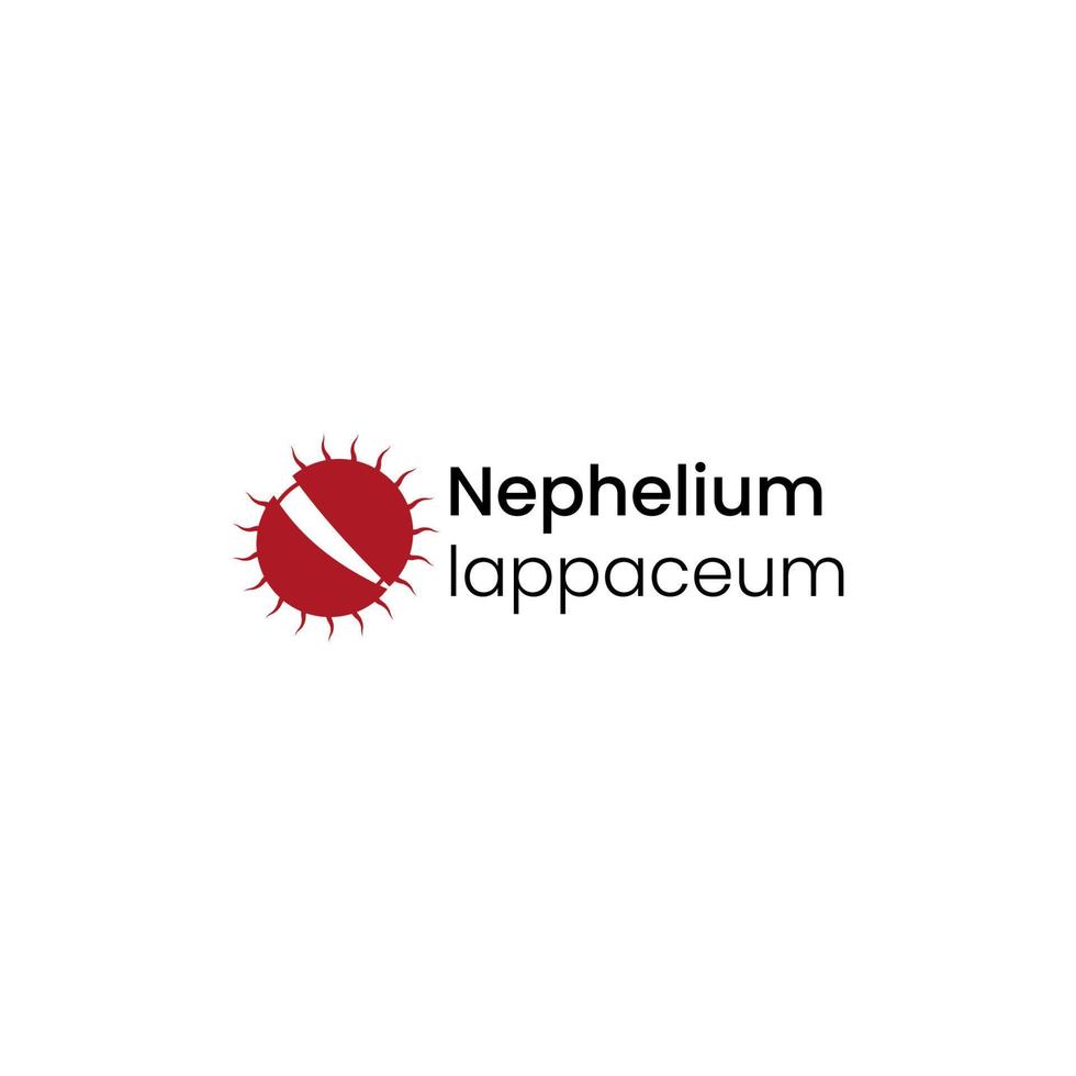 vetor de design de logotipo nephelium lappaceum